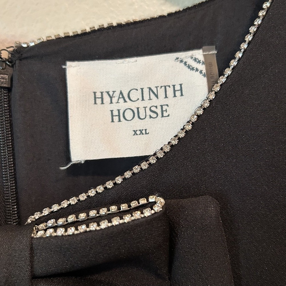 NWT Tuckernuck HYACINTH HOUSE Blair Crystal Bow Mini Dress XXL Holiday - Picture 15 of 16